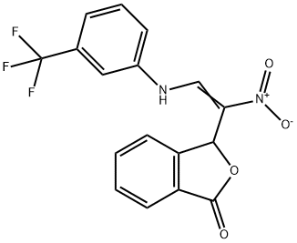 3-(1-NITRO-2-[3-(TRIFLUOROMETHYL)ANILINO]VINYL)-2-BENZOFURAN-1(3H)-ONE 结构式