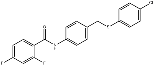N-(4-([(4-CHLOROPHENYL)SULFANYL]METHYL)PHENYL)-2,4-DIFLUOROBENZENECARBOXAMIDE 结构式