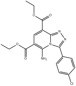 DIETHYL 5-AMINO-3-(4-CHLOROPHENYL)[1,2,4]TRIAZOLO[4,3-A]PYRIDINE-6,8-DICARBOXYLATE 结构式