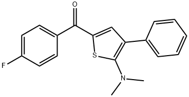 [5-(DIMETHYLAMINO)-4-PHENYL-2-THIENYL](4-FLUOROPHENYL)METHANONE 结构式