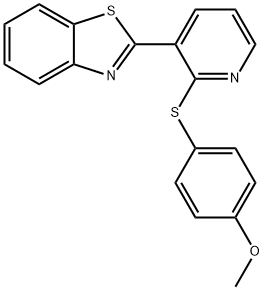 2-(2-[(4-METHOXYPHENYL)SULFANYL]-3-PYRIDINYL)-1,3-BENZOTHIAZOLE 结构式