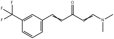 1-(DIMETHYLAMINO)-5-[3-(TRIFLUOROMETHYL)PHENYL]-1,4-PENTADIEN-3-ONE 结构式