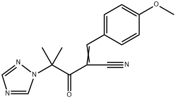 3-(4-METHOXYPHENYL)-2-[2-METHYL-2-(1H-1,2,4-TRIAZOL-1-YL)PROPANOYL]ACRYLONITRILE 结构式