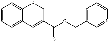 3-PYRIDINYLMETHYL 2H-CHROMENE-3-CARBOXYLATE 结构式