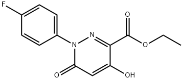 ETHYL 1-(4-FLUOROPHENYL)-4-HYDROXY-6-OXO-1,6-DIHYDROPYRIDAZINE-3-CARBOXYLATE 结构式