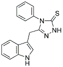 3-(INDOL-3-YLMETHYL)-4-PHENYL-1,2,4-TRIAZOLINE-5-THIONE 结构式