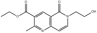 ETHYL 6-(2-HYDROXYETHYL)-2-METHYL-5-OXO-5,6-DIHYDRO[1,6]NAPHTHYRIDINE-3-CARBOXYLATE 结构式