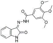 3-(3,4,5-TRIMETHOXYBENZOYLHYDRAZIDYL)-2-OXOINDOLINE 结构式