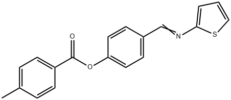 4-[(2-THIENYLIMINO)METHYL]PHENYL 4-METHYLBENZENECARBOXYLATE 结构式