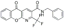 N-BENZYL-5-OXO-2-(TRIFLUOROMETHYL)-5H-CHROMENO[2,3-B]PYRIDINE-3-CARBOXAMIDE 结构式