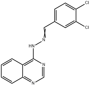 3,4-DICHLOROBENZENECARBALDEHYDE N-(4-QUINAZOLINYL)HYDRAZONE 结构式