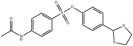 4-(1,3-DITHIOLAN-2-YL)PHENYL 4-(ACETYLAMINO)BENZENESULFONATE 结构式