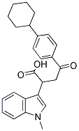 4-(4-CYCLOHEXYLPHENYL)-2-(1-METHYLINDOL-3-YL)-4-OXOBUTANOIC ACID 结构式