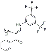 3-((3,5-BIS(TRIFLUOROMETHYL)PHENYL)AMINO)-2-((2-CHLOROPHENYL)CARBONYL)PROP-2-ENENITRILE 结构式