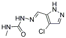 N1-METHYL-2-[(4-CHLORO-1H-PYRAZOL-5-YL)METHYLIDENE]HYDRAZINE-1-CARBOXAMIDE 结构式