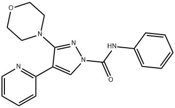 3-MORPHOLINO-N-PHENYL-4-(2-PYRIDINYL)-1H-PYRAZOLE-1-CARBOXAMIDE 结构式