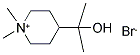 2-(1,1-DIMETHYLHEXAHYDROPYRIDINIUM-4-YL)PROPAN-2-OL BROMIDE 结构式