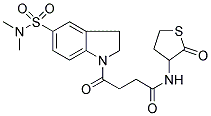 N-(4,5-DIHYDRO-2(3H)-THIOPHENON-3-YL)-5-(DIMETHYLAMINOSULPHONYL)-2,3-DIHYDRO-G-OXO-1-(1H)-INDOLEBUTANAMIDE 结构式