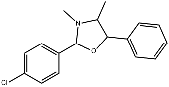 2-(4-CHLOROPHENYL)-3,4-DIMETHYL-5-PHENYL-1,3-OXAZOLIDINE 结构式