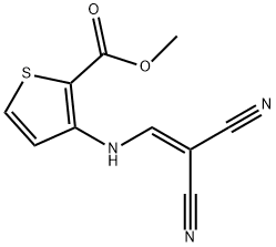 METHYL 3-((2,2-DICYANOVINYL)AMINO)THIOPHENE-2-CARBOXYLATE 结构式