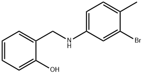 2-[(3-BROMO-4-METHYLANILINO)METHYL]BENZENOL 结构式