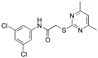 N-(3,5-DICHLOROPHENYL)-2-(4,6-DIMETHYLPYRIMIDIN-2-YLTHIO)ETHANAMIDE 结构式