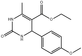 ETHYL 4-(4-METHOXYPHENYL)-6-METHYL-2-OXO-1,2,3,4-TETRAHYDRO-5-PYRIMIDINECARBOXYLATE 结构式