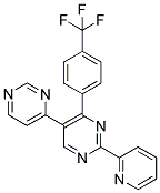 2-(PYRIDIN-2-YL)-5-(PYRIMIDIN-4-YL)-4-[4-(TRIFLUOROMETHYL)PHENYL]PYRIMIDINE 结构式