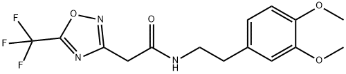 N-(2-(3,4-DIMETHOXYPHENYL)ETHYL)-2-(4-(TRIFLUOROMETHYL)(3,2,5-OXADIAZOLYL))ETHANAMIDE 结构式