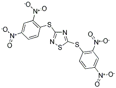 3,5-DI[(2,4-DINITROPHENYL)THIO]-1,2,4-THIADIAZOLE 结构式