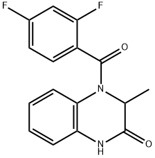 4-(2,4-DIFLUOROBENZOYL)-3-METHYL-3,4-DIHYDRO-2(1H)-QUINOXALINONE 结构式