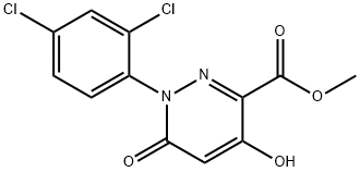 METHYL 1-(2,4-DICHLOROPHENYL)-4-HYDROXY-6-OXO-1,6-DIHYDRO-3-PYRIDAZINECARBOXYLATE 结构式