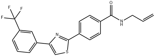 N-ALLYL-4-(4-[3-(TRIFLUOROMETHYL)PHENYL]-1,3-THIAZOL-2-YL)BENZENECARBOXAMIDE 结构式