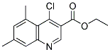 4-氯-5,7-二甲基喹啉-3-甲酸乙酯 结构式