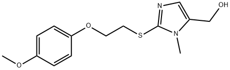 (2-([2-(4-METHOXYPHENOXY)ETHYL]SULFANYL)-1-METHYL-1H-IMIDAZOL-5-YL)METHANOL 结构式