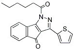 1-HEXANOYL-3-(2-THIENYL)INDENO[2,3-D]PYRAZOL-4-ONE 结构式