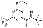 2-(TERT-BUTYL)-7-(ETHYLTHIO)-3-IODO-5-(TRIFLUOROMETHYL)PYRAZOLO[1,5-A]PYRIMIDINE 结构式