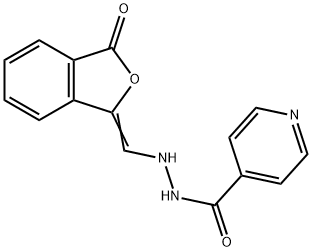 N'-([3-OXO-2-BENZOFURAN-1(3H)-YLIDEN]METHYL)ISONICOTINOHYDRAZIDE 结构式