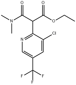 ETHYL 2-[3-CHLORO-5-(TRIFLUOROMETHYL)-2-PYRIDINYL]-3-(DIMETHYLAMINO)-3-OXOPROPANOATE 结构式