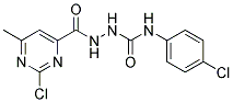 N1-(4-CHLOROPHENYL)-2-[(2-CHLORO-6-METHYLPYRIMIDIN-4-YL)CARBONYL]HYDRAZINE-1-CARBOXAMIDE 结构式