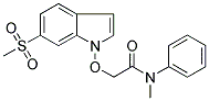 N-METHYL-2-[[6-(METHYLSULPHONYL)INDOL-1-YL]OXY]-N-PHENYLACETAMIDE 结构式