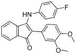 2-(3,4-DIMETHOXYPHENYL)-3-((4-FLUOROPHENYL)AMINO)INDEN-1-ONE 结构式