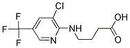 4-([3-CHLORO-5-(TRIFLUOROMETHYL)-2-PYRIDINYL]AMINO)BUTANOIC ACID 结构式
