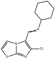 N-[(6-CHLOROIMIDAZO[2,1-B][1,3]THIAZOL-5-YL)METHYLENE]-N-CYCLOHEXYLAMINE 结构式