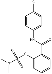 2-[(4-CHLOROANILINO)CARBONYL]PHENYL-N,N-DIMETHYLSULFAMATE 结构式