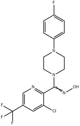 [3-CHLORO-5-(TRIFLUOROMETHYL)-2-PYRIDINYL][4-(4-FLUOROPHENYL)PIPERAZINO]METHANONE OXIME 结构式
