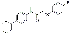 2-[(4-Bromophenyl)sulfanyl]-N-(4-cyclohexylphenyl)acetamide 结构式