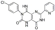 3-(4-CHLOROPHENYL)-4-IMINO-6-(2-PYRIDYL)-1,3,7-TRIHYDRO-5,7-DIAZAQUINAZOLINE-2,8-DIONE 结构式