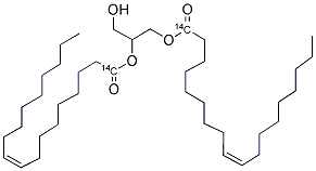 DIOLEOYL-RAC-GLYCEROL, [OLEOYL-1-14C] 结构式