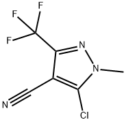 5-CHLORO-1-METHYL-3-(TRIFLUOROMETHYL)-1H-PYRAZOLE-4-CARBONITRILE 结构式